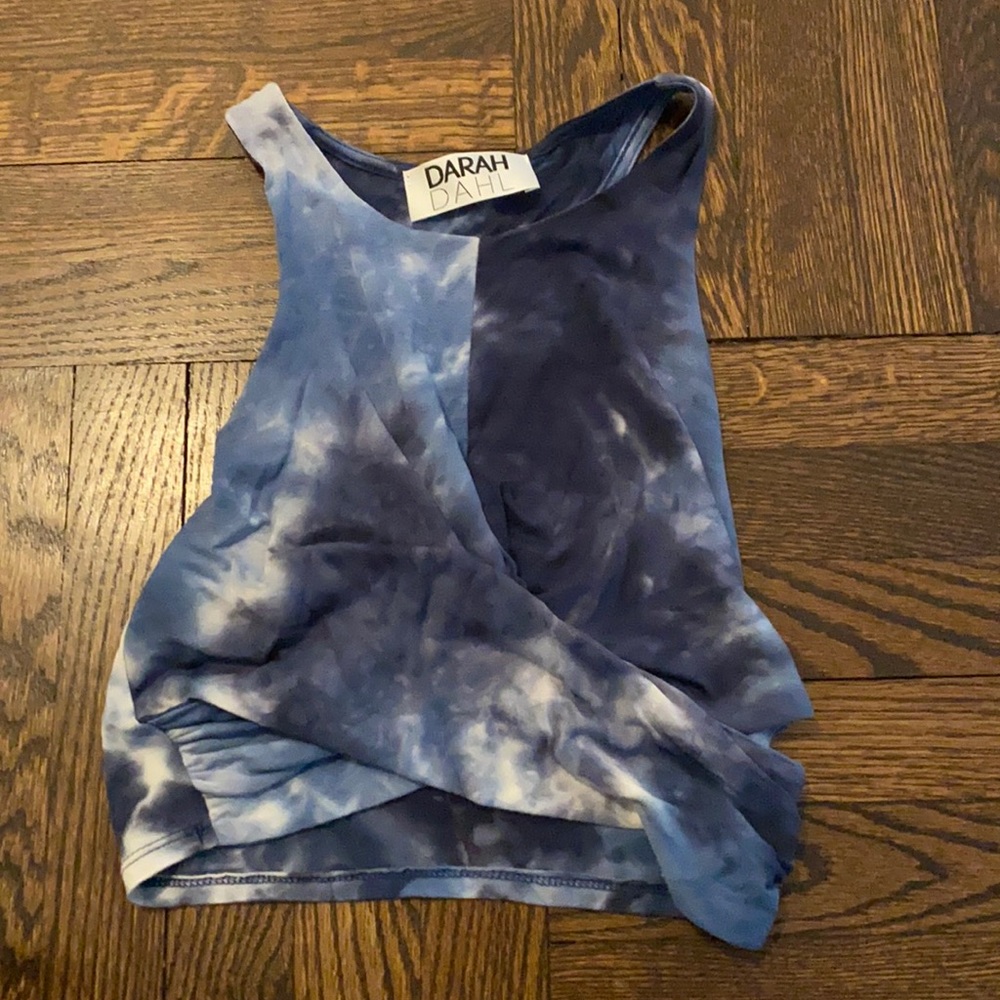Darah Dahl Cropped Twist Tie Dye Top